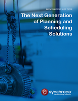 Next generation of manufacturing planning and scheduling systems