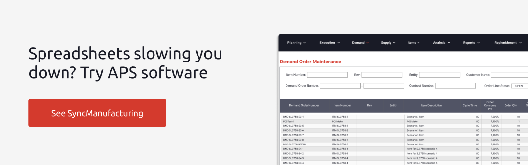 Try SyncManufacturing APS Software